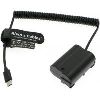 China Alvin'S Cables USB C Type C PD To EN-EL15|EP-5B Dummy Battery Coiled Power Cable For Nikon Z5 Z6 Z7 Z6II Z7II D500 D600 factory