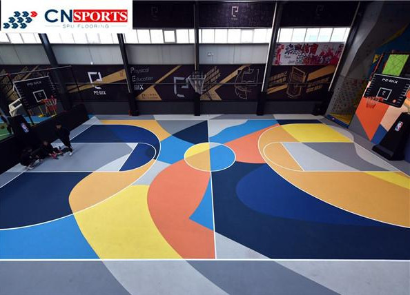 Quality Soundproof SPU Flooring , IAAF Synthetic Basketball Flooring for sale