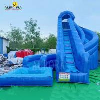 China Outdoors 50ft Kids Jumping Jungle Pvc Inflatable Water Slides for sale