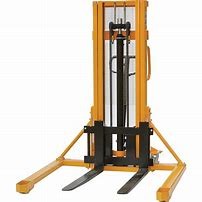Quality Rough Terrain Manual Pallet Stacker 1 Ton Hydraulic Hand Truck Forklift for sale