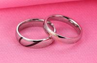 China Stainless Steel Wedding ring, Couple Ring with silver color , Simple Design Ring factory