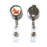 China Round Retractable Metal Badge Reel Personalized Environmental Protection factory