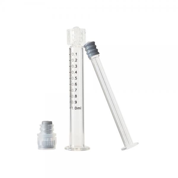 Quality Medical Grade Prefillable Luer Lock Syringe 3ml Glass Syringe For  CBD Oil for sale