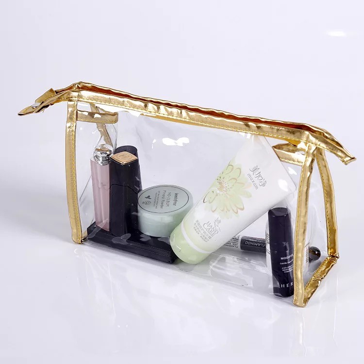 China Clear Mini PVC Plastic Bag For Cosmetics Toiletry Travel Kit Nails Gift factory