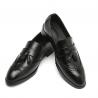 China Round Toe Mens Leather Penny Loafers Tasseled Vamps Mens Brown Leather Shoes factory