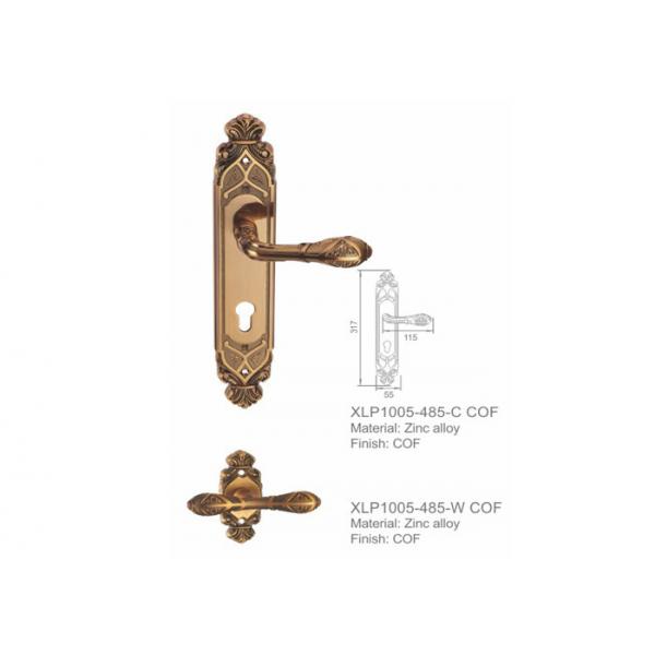 Quality Fashion Design Chrome Interior Door Knobs Nickel Plated Color Round Escutcheon for sale