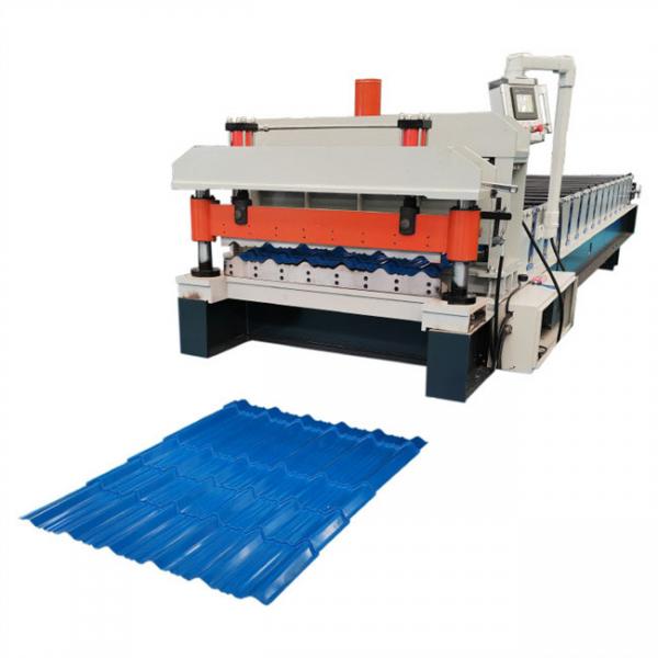 Quality Color Steel 0.3-0.8mm Glazed Tile Roll Forming Machine Hydraulic Shear Forming for sale