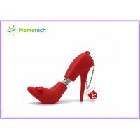 China 2.0 High heeled shoes personalised small USB Flash Memory Disk , Fashion 2D 3D shoes Customize PVC 16GB Cartoon USB KEY factory