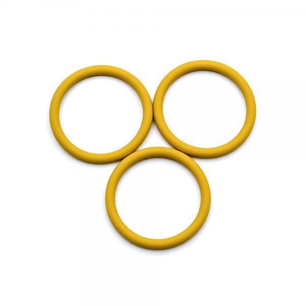 Quality Yellow Silicone Sealing Rings FKM NBR Rubber O Ring Compression Moulded for sale