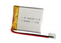 China Small Lipo 3.7 V 300mah Rechargeable Battery Pack 500 Times Cycle Life , 343035 factory