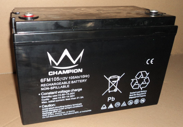 Quality Professional 6FM105 12v 105ah AGM Sealed Lead Acid Battery UPS / Inverter Batteries for sale