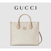 Quality Small Supreme Gucci Canvas Shoulder Bag Tote With Interlocking G for sale