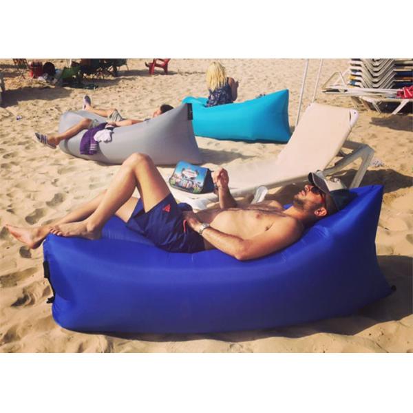 Quality Polyester Lounge Inflatable Sleeping Bag Single Person Inflatable Lazy Beach Sofa Bed for sale
