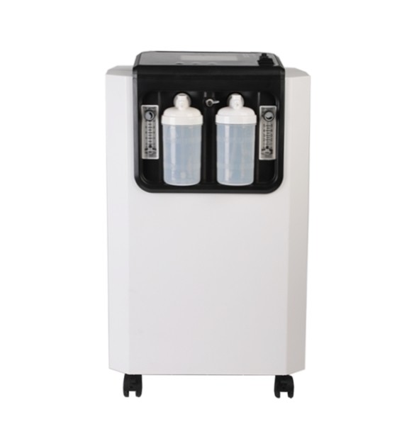 China Dual Flow 10 Lpm Oxygen Concentrator Device With Humidifier Bottle / Nebulization for sale