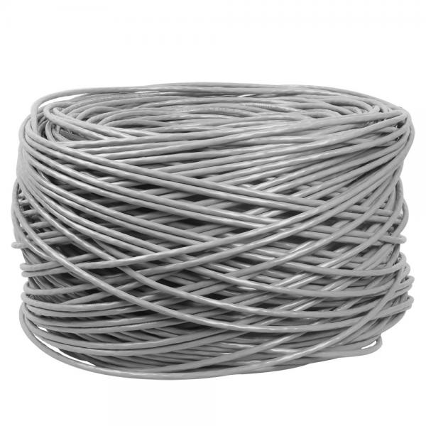 Quality 1000FT CCA CAT6 Internet Cable UTP Lan Cable 4PR 24AWG 0.48mm 305M Grey for sale
