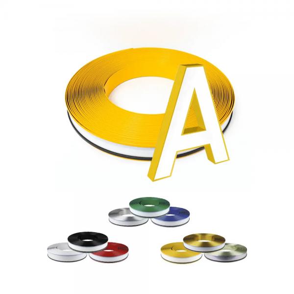 Quality Yellow Aluminum Channel Letter Trim Cap Aluminium Trim Cap Letters Channelume for sale