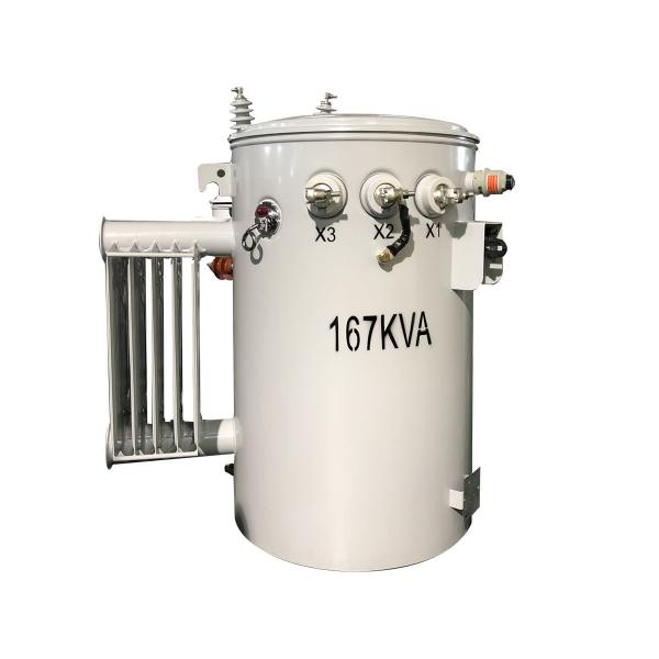 Quality 167kva Single Phase Pole Mounted Dual Winding Transformer Step Down 4160v To 480v for sale