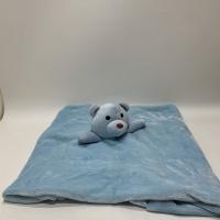 China Blue Bear Baby Security Blanket OEM Baby Soft Plush Toy Infant factory