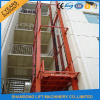 Quality CE 5.5m Vertical Hydraulic Elevator Lift with Guide Rail Checkered steel plate for sale