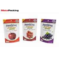 China 200g Matte Stand Up Pouches , Moisture Proof Foil Stand Up Zip Pouch For Fruit Chips factory