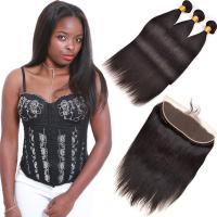 Quality 8A Real Indian Human Hair Extensions 3 Piece Lace Frontal Full Cuticle Aligned for sale