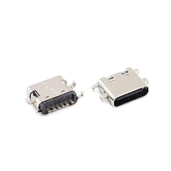 Quality 6 Pin USB Type C Connectors Socket PCB Sinking Plate Female 0.8MM 3.1mm for sale