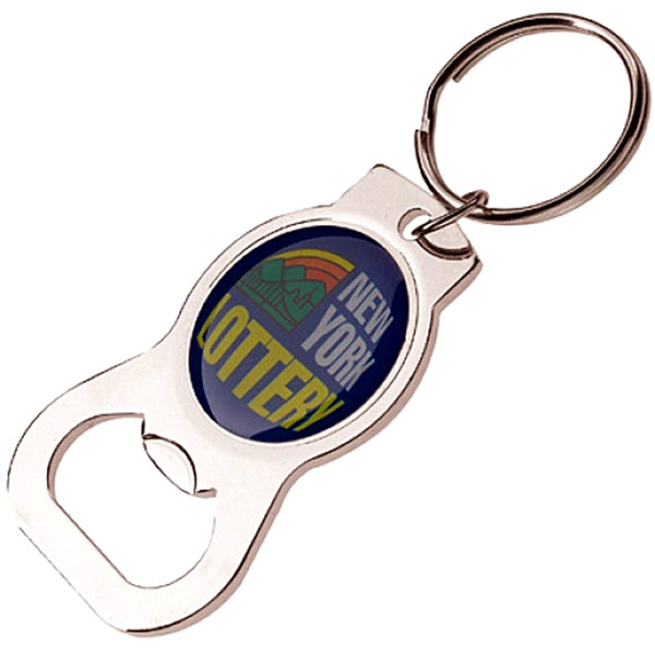 Quality Custom Bottle Opener Keychain Metal Zinc Alloy Souvenir Domed Sticker for sale