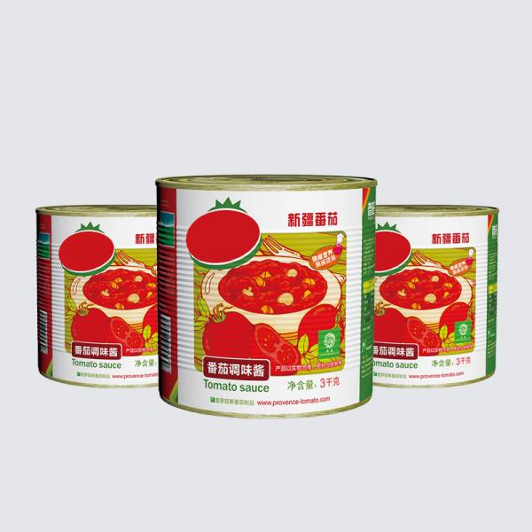 Quality Red Protein Free Healthy Ketchup 3kg Canned Tomato Puree With Vinegar Ingredient for sale