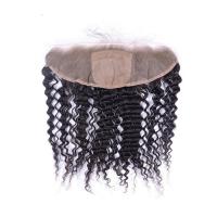 China Deep Wave 13x4 Lace Closure Raw Human Hair Lace Front Closure Piece factory