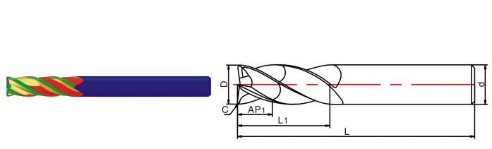 Wxsoon High Efficient 4 Flute Tungsten Carbide Endmills for Steel