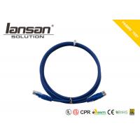 Quality Dark Blue Color Cat6 Patch Cord UTP 24AWG PVC Round Shaped RJ45 With PVC Jacket for sale