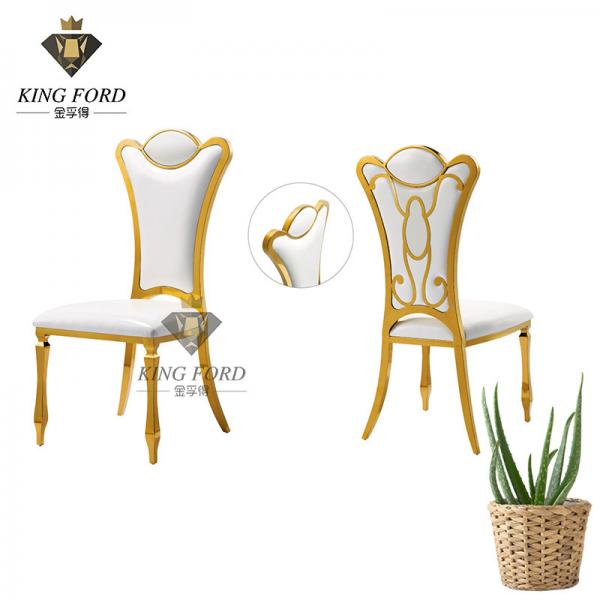 Quality Wedding Party 1.0mm Tube Stainless Steel Chair With Back Flower OEM ODM for sale