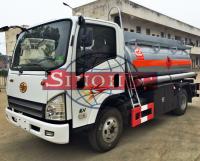 China 3 - 5cbm Refuel Oil Tanker Truck FAW TIGER V Chassis Series 7 Tons GVW factory