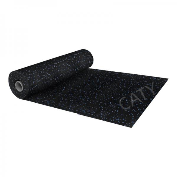 Quality Nontoxic Commercial Fitness Center Flooring black Anti Skid for Weight Room for sale