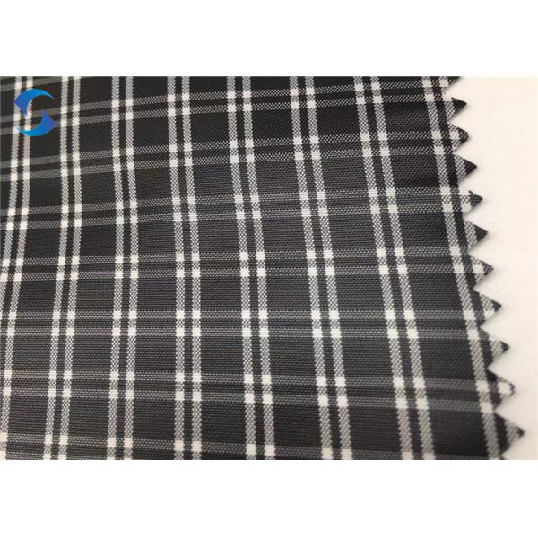 Quality 230T Waterproof Plaid Taffeta Fabric Printed Lining for sale