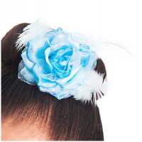 China Light Blue Artificial Flower Headpiece for Decoration Dance Wear Accessories factory