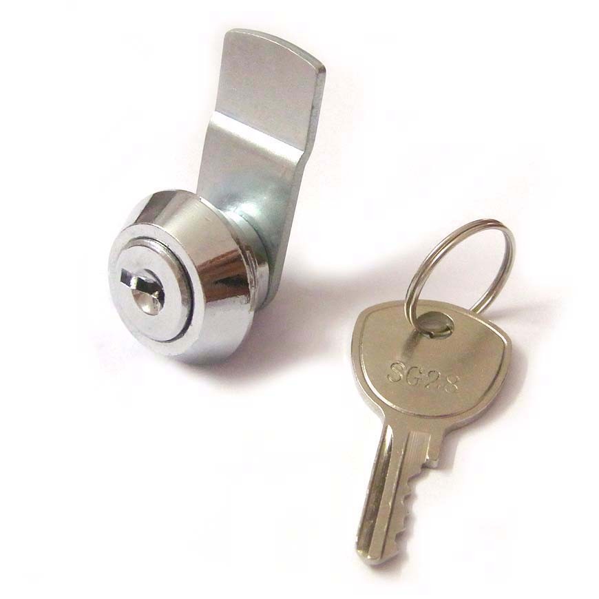 China Zinc Alloy Flat Key Cam lock for POS Cash Drawer Lock with Brass Key for sale