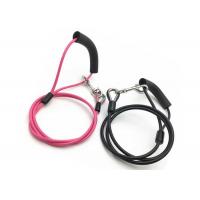 China 1.8 - 2.0mm Spring Hook Pet Tie Out Cable , Stainless Steel Dog Training Leash factory