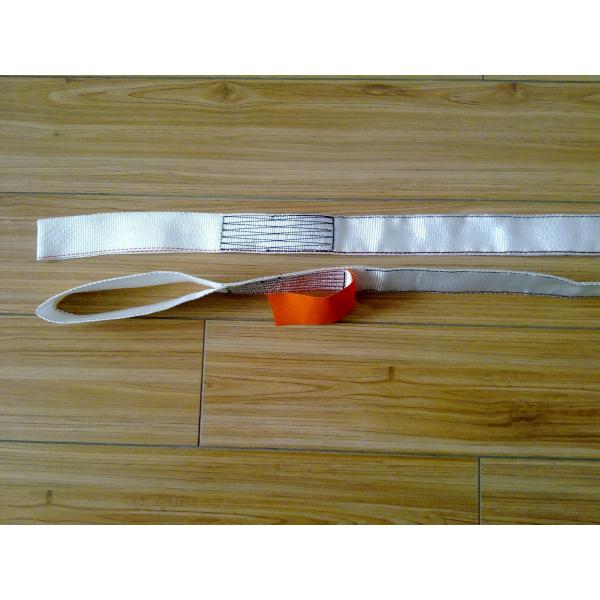 Quality White 530kg Flat Endless Lifting Slings , Polyester Lift All Web Slings for sale