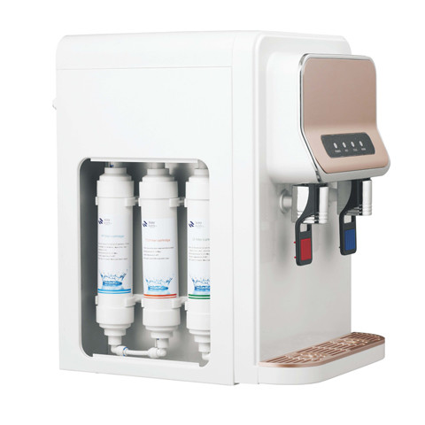 Quality 3 Stage Reverse Osmosis Water Cooler , R134a Table Water Dispenser White Color for sale