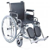 China Elevating Footrest Folding Steel Wheelchair Bariatric Transport Chair Tpr Castor factory