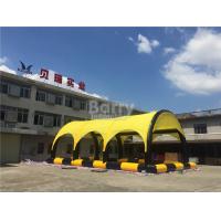 China Customized Yellow PVC Tarpaulin Inflatable Tent With Pool , Inflatable Shelter factory