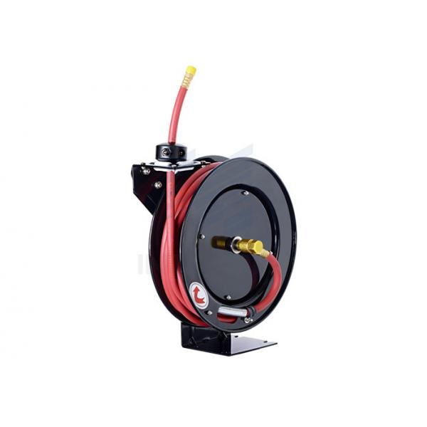 Quality Spring Driven Air And Water Hose Reel , Four Direction Non - Snog Hose Roller for sale