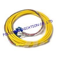 China Fan Out LC / UPC pigtail fiber optic 12 Core With High Tensile Strength for sale
