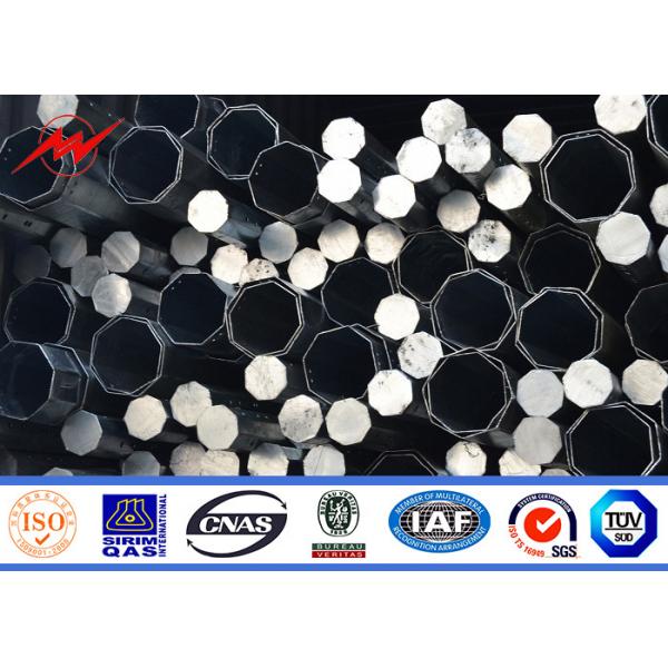 Quality Octagonal Multi Circuit 4mm Electric Steel Pole With Galvanization / Bitumen for sale