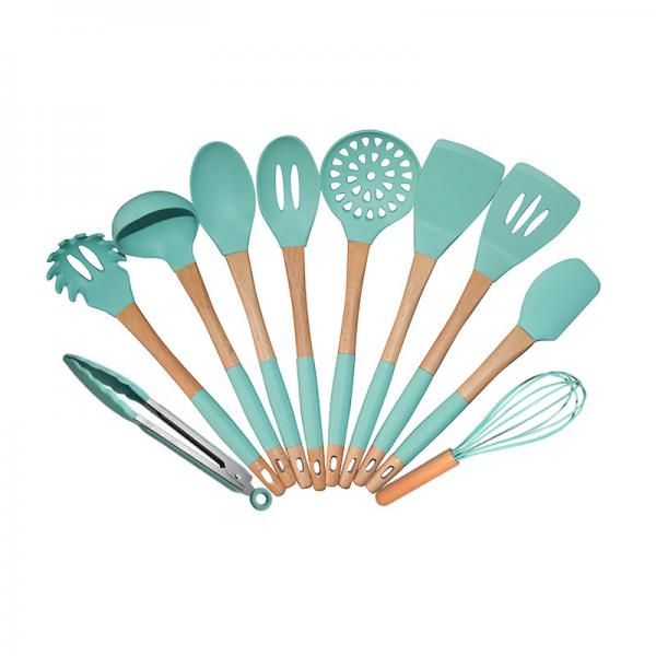 Quality Heat Resistant Silicone Spatula Kitchenaid Utensils Eco Friendly 10 Pieces for sale