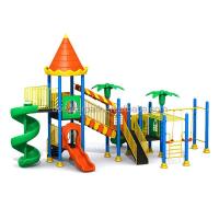 Quality China Custom Children Park Equipment Playground Big Plastic Slide Swing Sets for sale