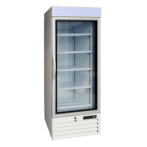 Quality Vertical Single Door Glass Front Refrigerator Supermarket Beverage Chiller for sale