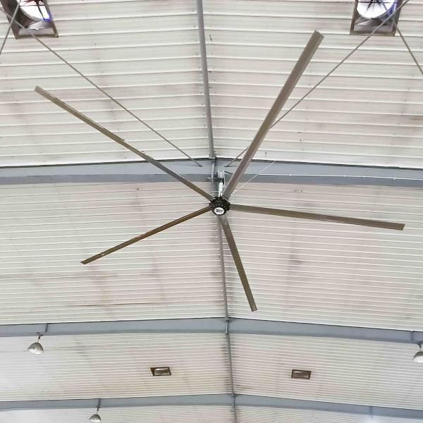 Quality 7.1m 1.5kw Big HVLS Fans High Efficiency Commercial Ceiling Fans For Gyms for sale