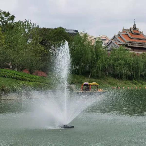 Quality Round Small Musical Dancing Floating Portable Decor Water Fountain For Lake for sale